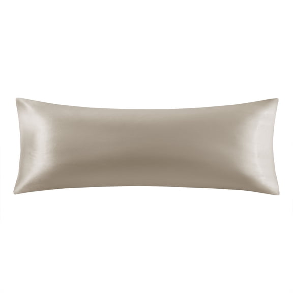 Mainstays Satin Body Pillowcase - Luxe Beige Gold - Frizz Control & Cooling Comfort - 1 Pack