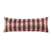 Mainstays Satin Body Pillowcase - Cabana Stripe Pink & Terracotta - 20"x52" - Frizz Control & Cooling Comfort - 1 Pack