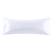 Mainstays Satin Body Pillowcase - Pure White - Frizz Control & Cooling Comfort - 1 Pack
