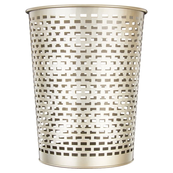 Mainstays Satin Nickel Metal Wastebasket