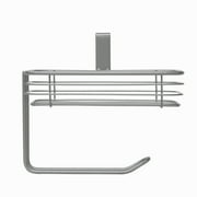 Mainstays Satin Nickel Over-the-Tank Toilet Paper Tissue & Wipes Holder