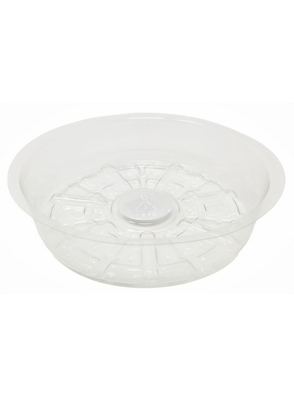 Mainstays Saucer 6 Inch Clear Plastic Round Plant Saucer