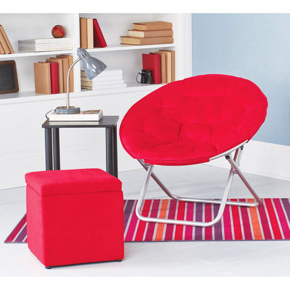 Mainstays Saucer Chair, Fearless Red