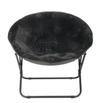 Mainstays Saucer Chair for Kids and Teens, Black