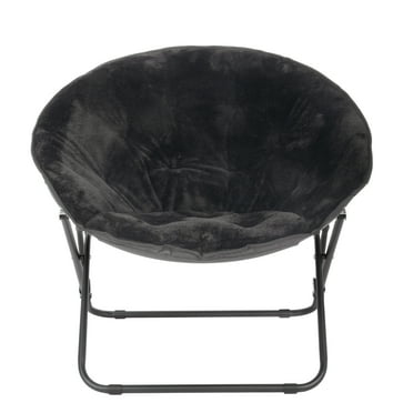 Mainstays Saucer Chair for Kids and Teens, Black