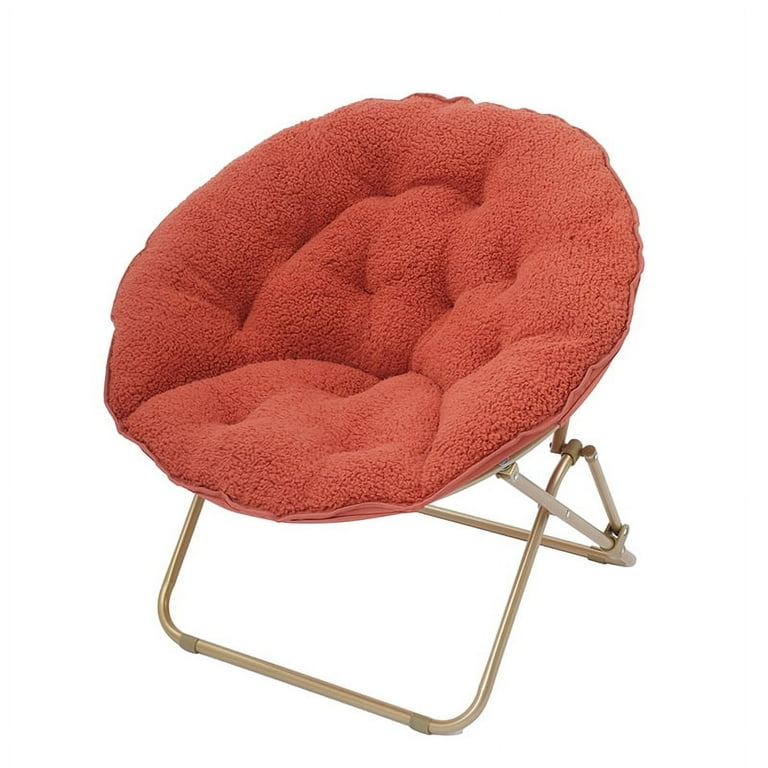 Mainstays Saucer Chair for Kids and Teens Red Canyon w Gold Legs Walmart