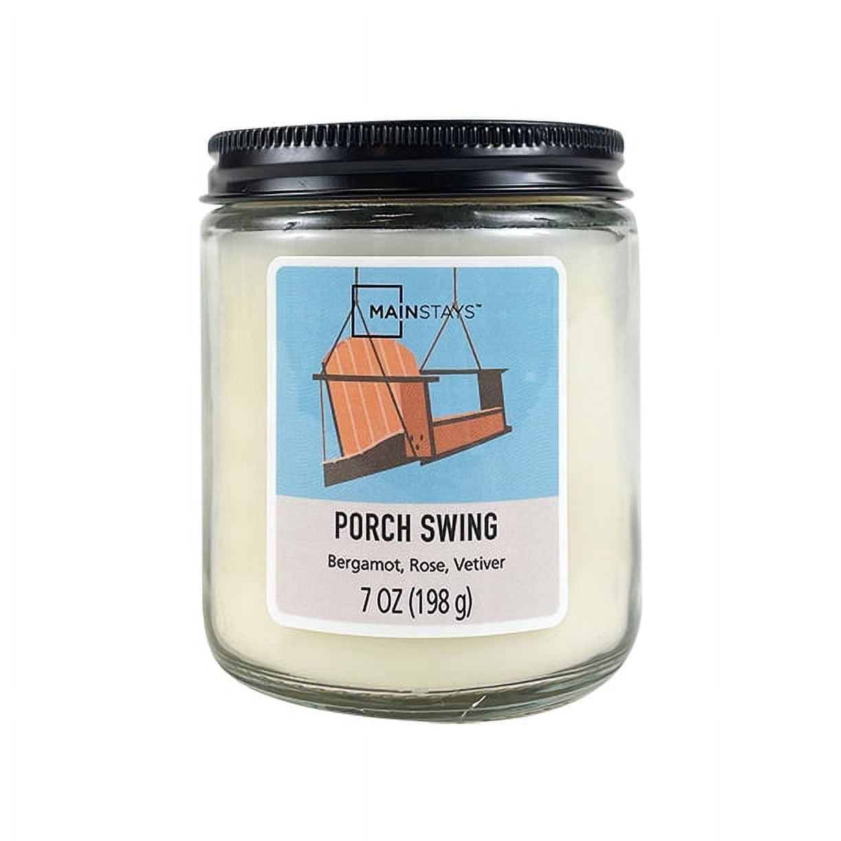Mainstays Porch Swing Scented Twist Jar Candle, 7 oz, Single Wick
