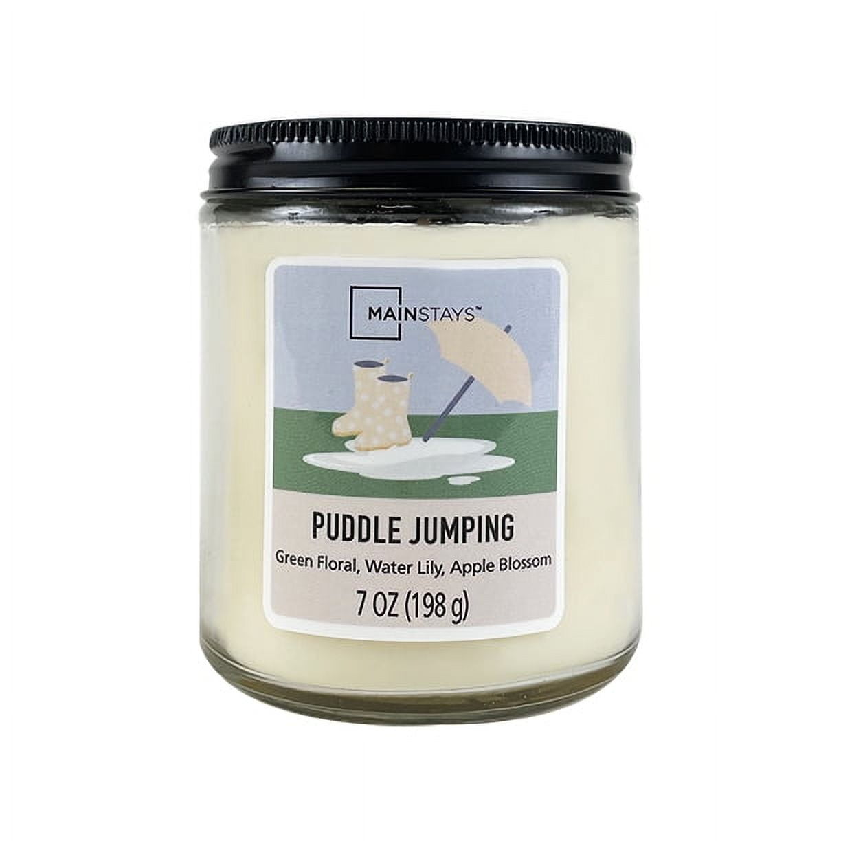 Mainstays Puddle Jumping Scented Twist Jar Candle, 7 oz, Single Wick