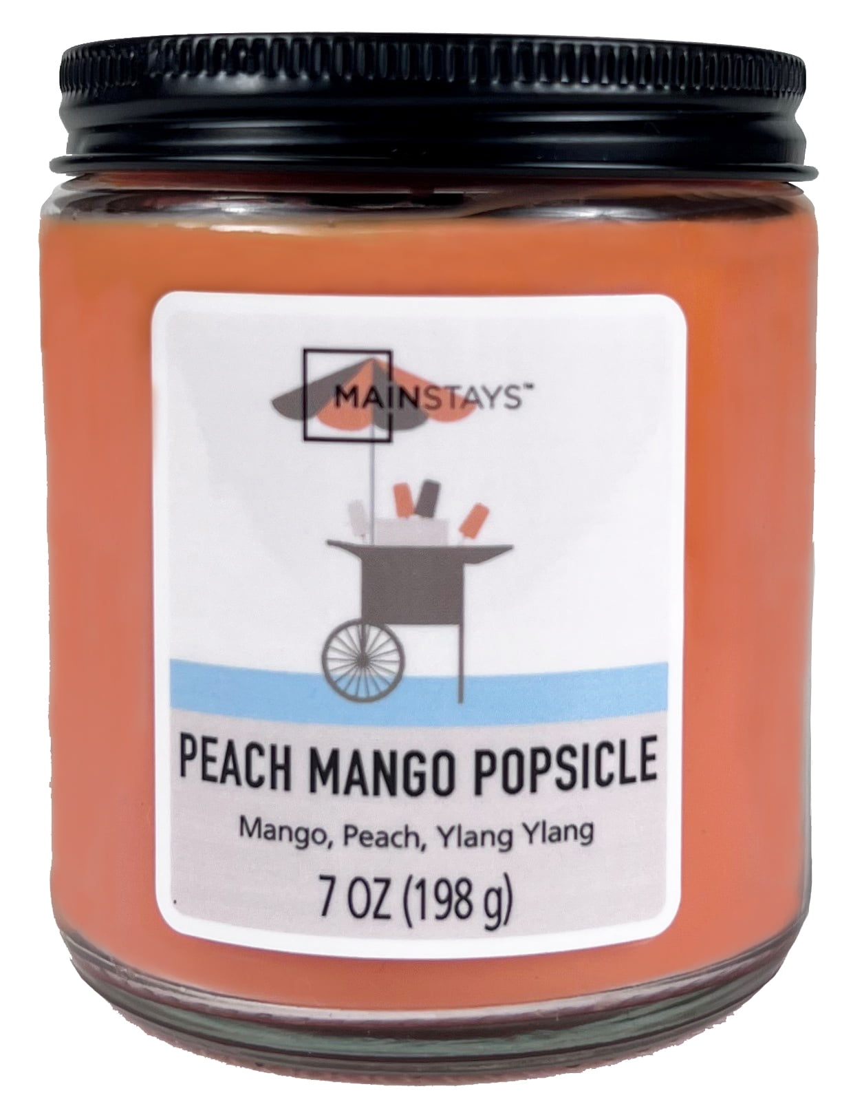 Mainstays Scented Candle Twist Lid, Peach Mango Popsicle, 7 oz. Single Wick