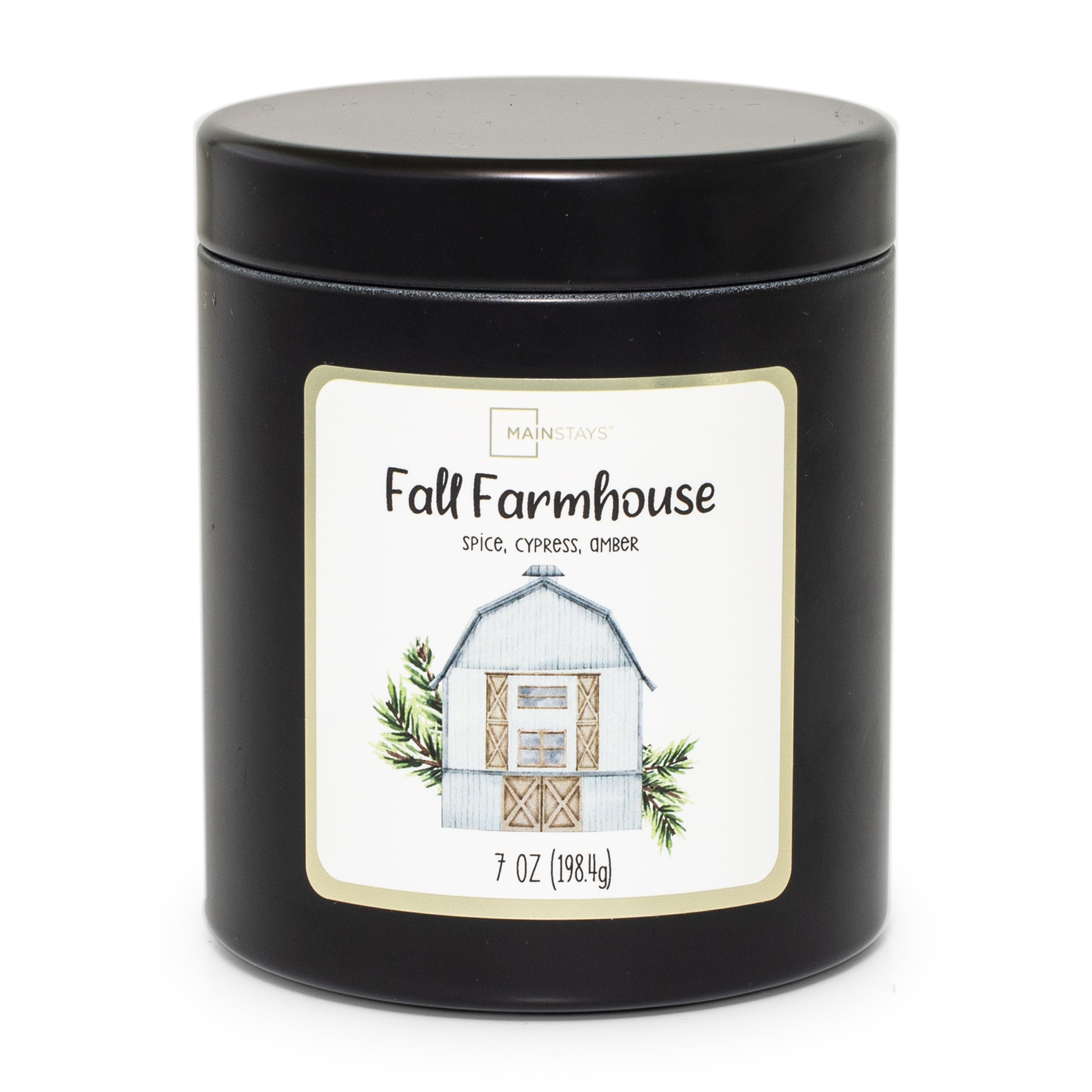 Mainstays Scented Single Wick Candle, Fall Farmhouse, 7 oz.