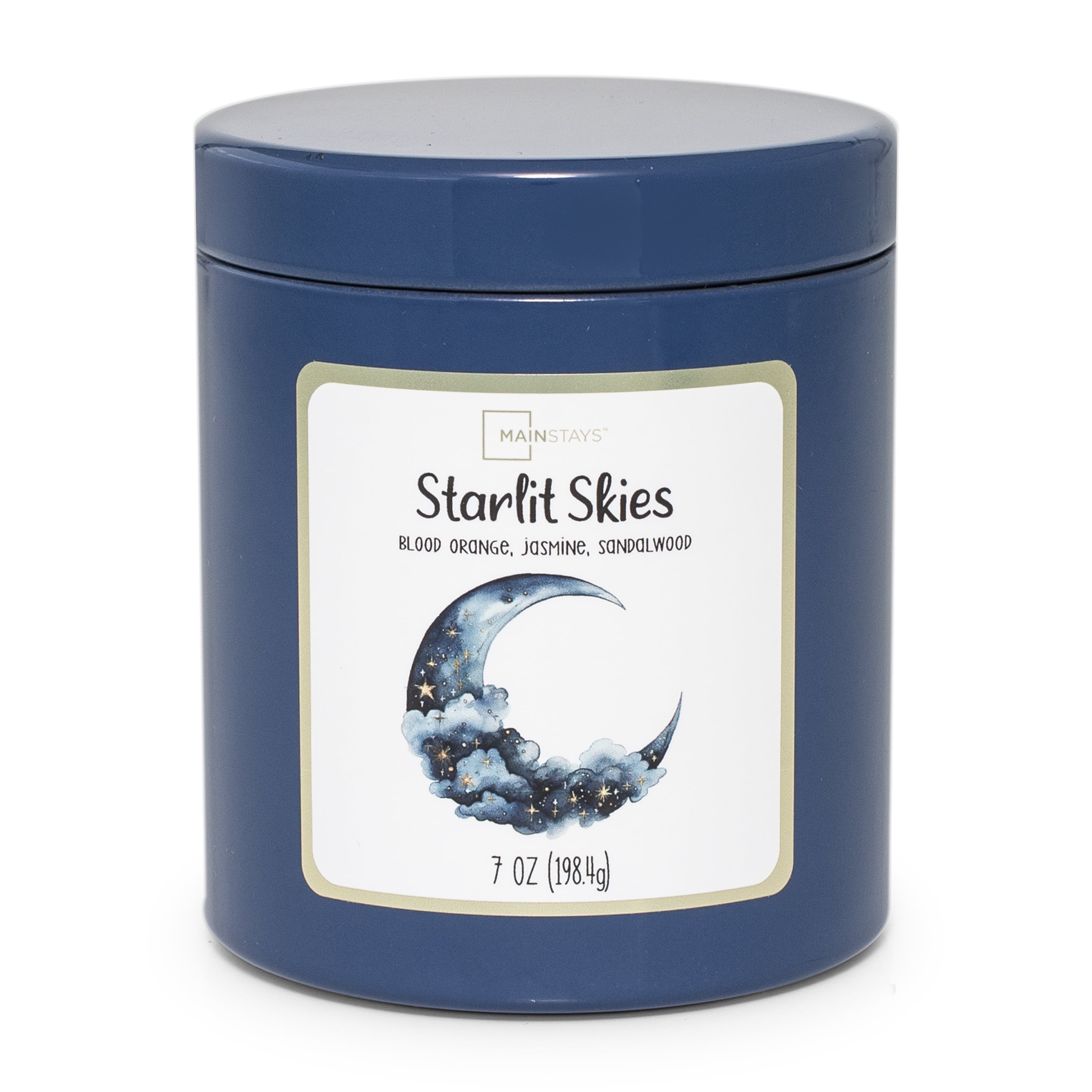 Mainstays Scented Single Wick Tin Candle, Starlit Skies, 7 oz.