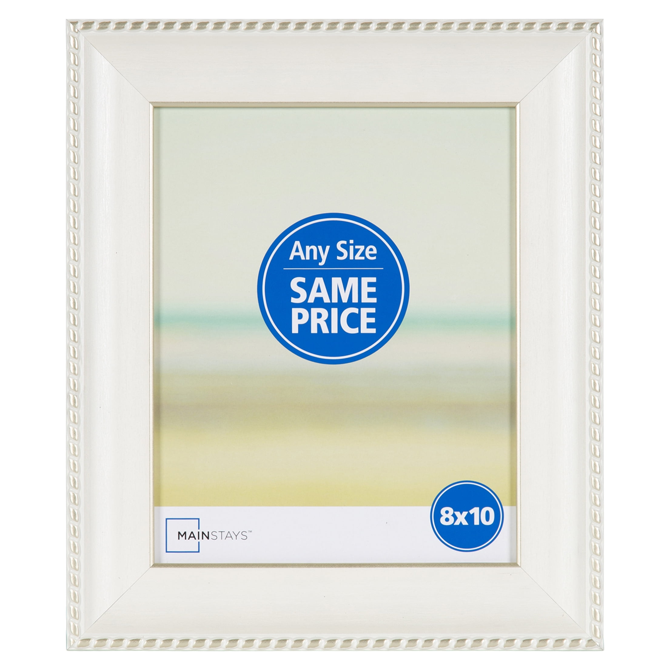 Mainstays Scoop 8x10 Tabletop Picture Frame, White