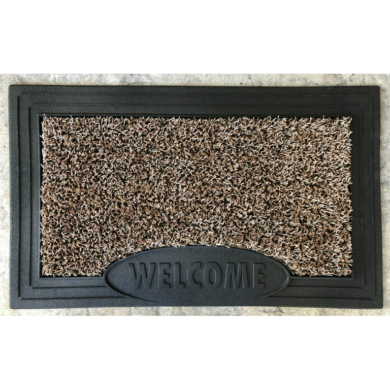 Abrasion-resistant Rubber Front Door Mat Shoe Scraper for Inside Outdoor  Doormat Easy To Clean Dirt