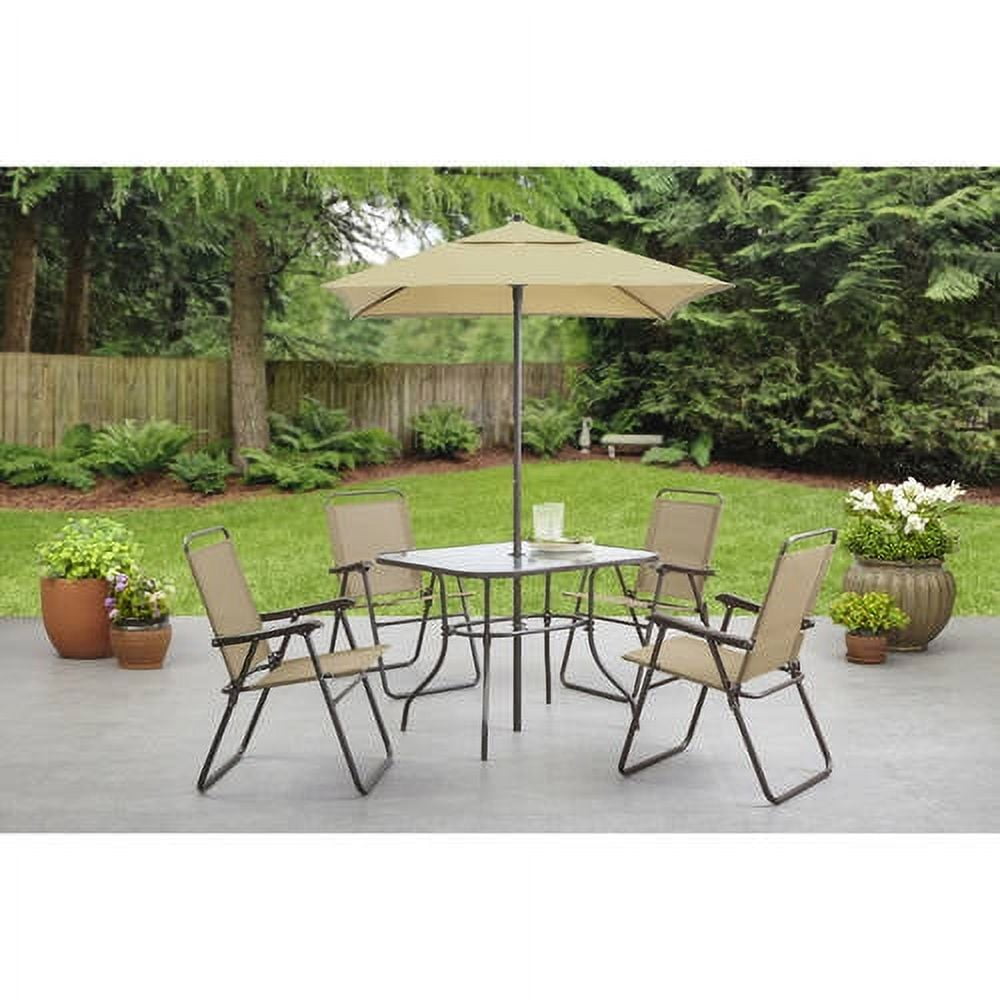 Mainstays Searcy Creek 6-Piece Folding Outdoor Dining Set - Walmart.com