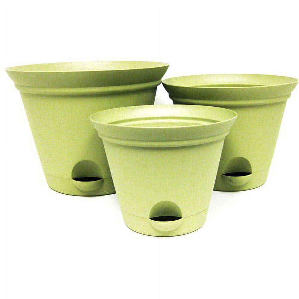 Mainstays SelfWatering Planter Set of 3, Green
