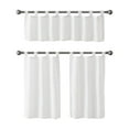 thumbnail image 1 of Mainstays Semi-Sheer Kitchen Tier Set, 3-Piece, White, 56" W x 36" L, 1 of 5