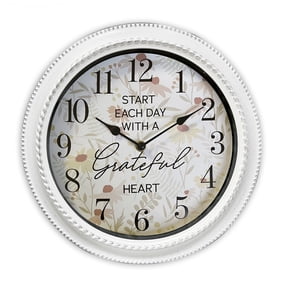 Mainstays 12" Analog Wall Clock with Inspirational Sentiments and Quartz Movement