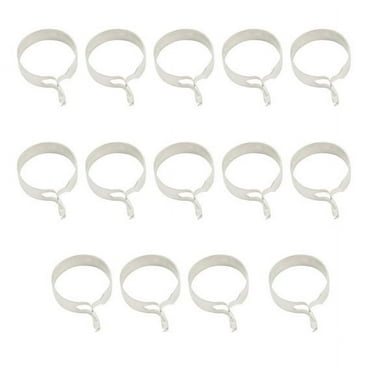 Mainstays Set of 14 Café Curtain Rod Clip Rings, 3/4 in. Diameter, Chrome