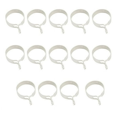 Mainstays Set of 14 Café Curtain Rod Clip Rings, 3/4 in. Diameter, Chrome