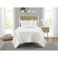 Mainstays Shaggy Faux Fur 2 Piece Ivory Comforter Bed Set, Comforter and Sham, Twin/TwinXL