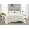 thumbnail image 1 of Mainstays Shaggy Faux Fur 3 Piece Ivory Comforter Bed Set, Comforter and Shams, Full/Queen, 1 of 7