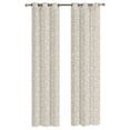 thumbnail image 1 of Mainstays Sheer Printed Grommet Curtain Panel Pair, Beige Floral, 38 in x 108 in, 1 of 2