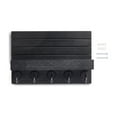 thumbnail image 1 of Mainstays Shelf Mail and Key Wall Mount Rack Organizer with 5 Key Hooks, Black, 1 of 9