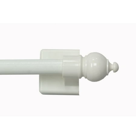 Mainstays Sheridan Magnetic Curtain Rod, White