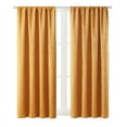 thumbnail image 1 of Mainstays Shimmer Rod Pocket 99% Blackout Curtains, Set of 2, Brown Butter, 37" W x 63" L, 1 of 5