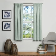 Mainstays Shimmer Rod Pocket 99% Blackout Curtains, Set of 2, Green, 37" W x 63" L