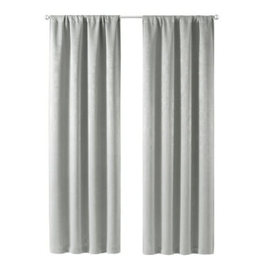 Mainstays Shimmer Rod Pocket Blackout Curtains, Set of 2, Gray, 37" W x 84" L