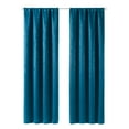 thumbnail image 1 of Mainstays Shimmer Rod Pocket 99% Blackout Curtains, Set of 2, Teal, 37" W x 95" L, 1 of 5