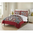 thumbnail image 1 of Mainstays Shooting Star Classic Patterned Red King Quilt, 1 of 2
