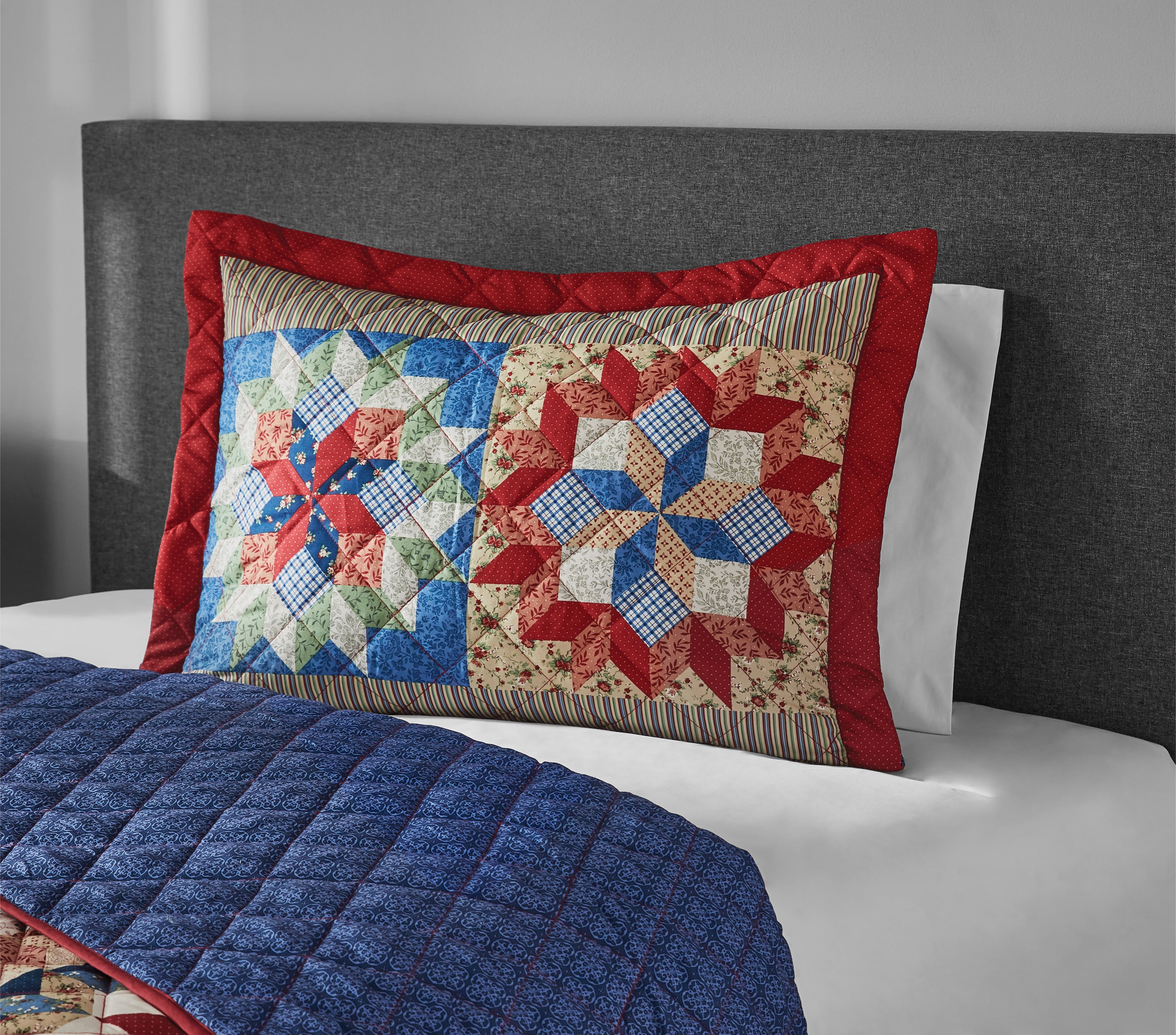 Mainstays Multicolor Prairie Shooting Star Quilt Sham, King , 2 pack, Adult/Teen