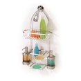 Mainstays Shower Caddy with Two Dispensers, Chrome