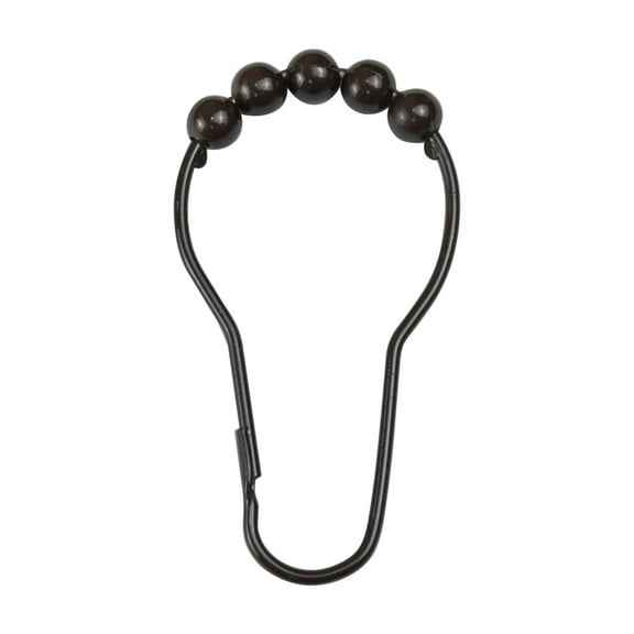 Mainstays, Shower Curtain Rollerball Hooks, Bronze, 12Piece/Set, 100% Iron