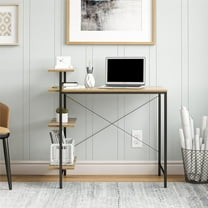 Damaris Side Storage Student Desk, Golden Oak