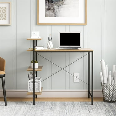 Damaris Side Storage Student Desk, Golden Oak