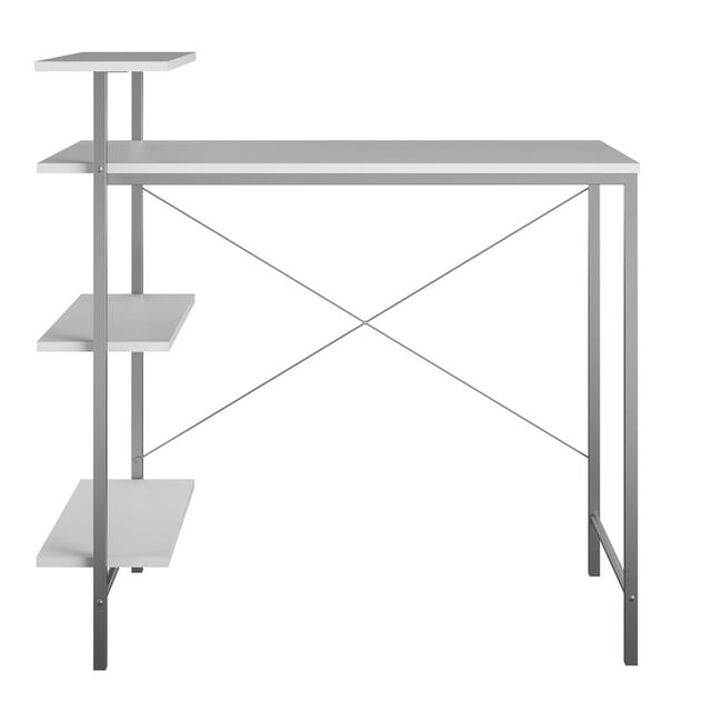 Mainstays Side Storage Desk - White