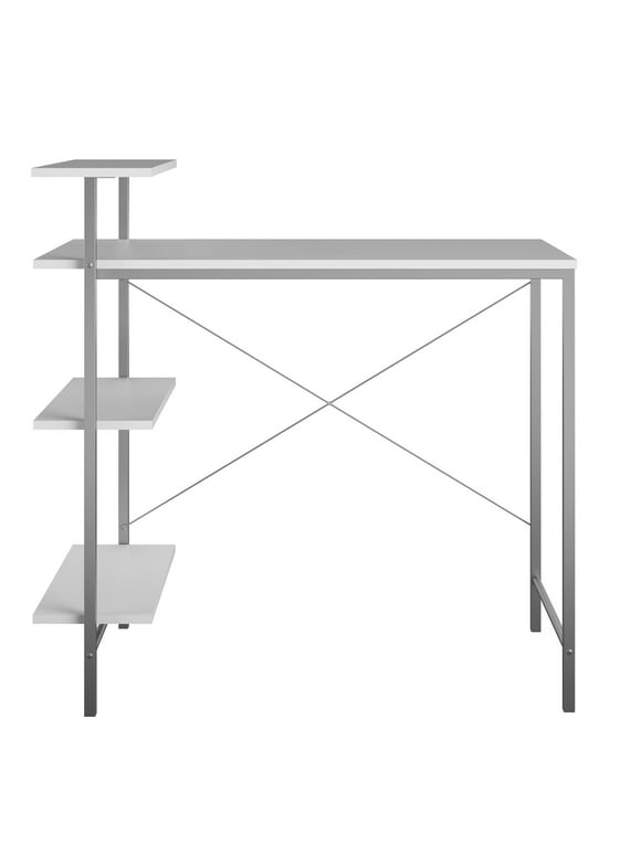 Mainstays Side Storage Desk - White