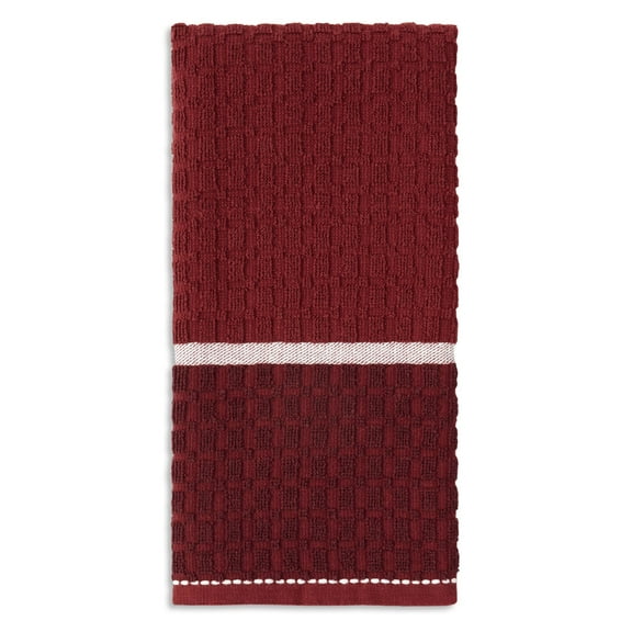 Mainstays Siena Kitchen Towel, 16"W x 26"L , Red, 1 Piece