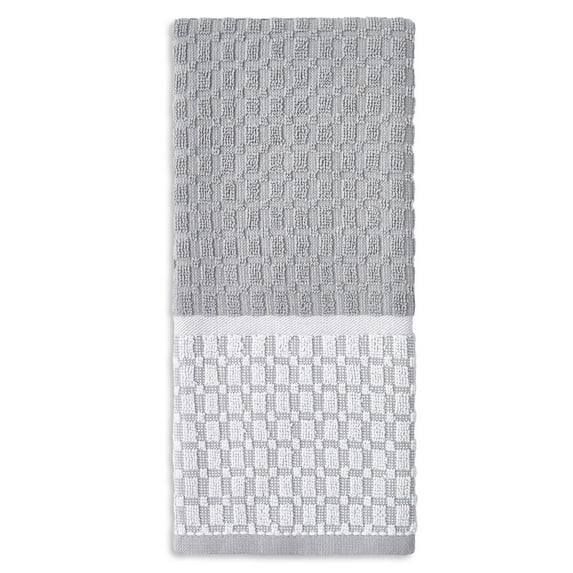 Mainstays Siena Kitchen Towel, 16"W x 26"L, Silver, 1 Piece