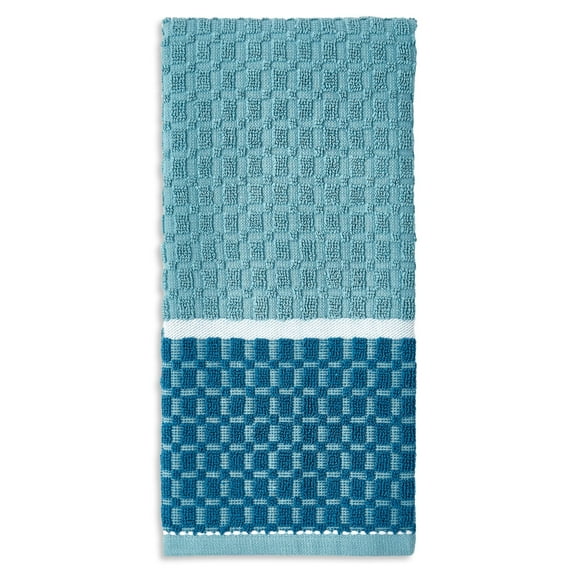 Mainstays Siena Kitchen Towel, 16"W x 26"L , Teal, 1 Piece