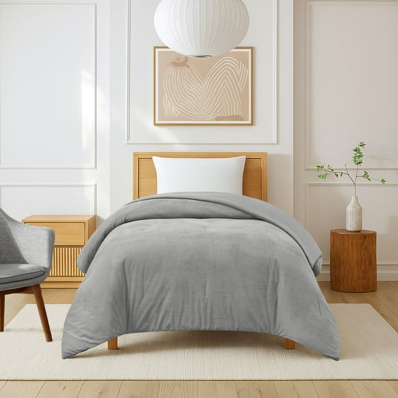 Mainstays Silver Corduroy Comforter for Adults, Twin XL