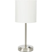 Mainstays Silver Grab and Go Stick Lamp with USB Port