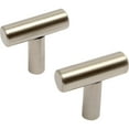 thumbnail image 1 of Mainstays Simple Round 1-1/4 in. (32 mm) Stainless Steel Cabinet Bar Knob (2-Pack), 1 of 7