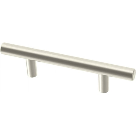 Mainstays Simple Round 3 in. (76 mm) Stainless Steel Cabinet Drawer Bar Pull (6-Pack)