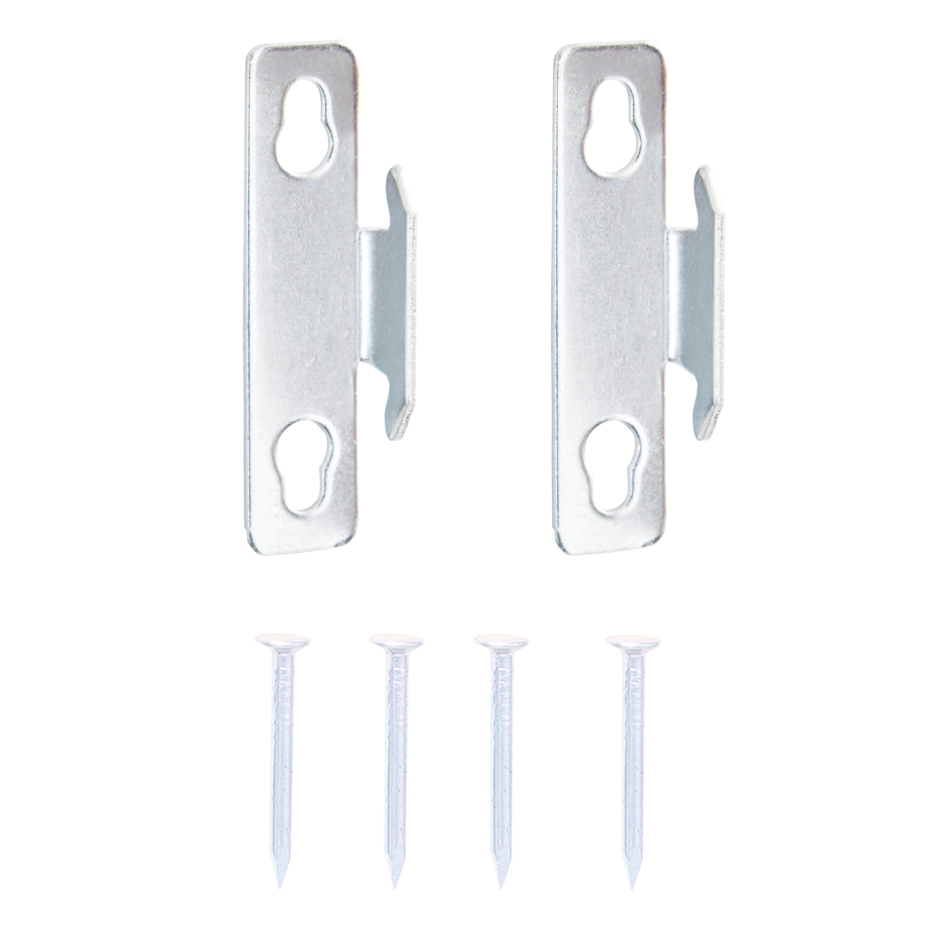 Mainstays 2 Metal Curtain Mounting Brackets, Silver
