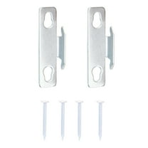 Mainstays Single Curtain Rod Metal Mounting Brackets, Set of 2, Silver Finish