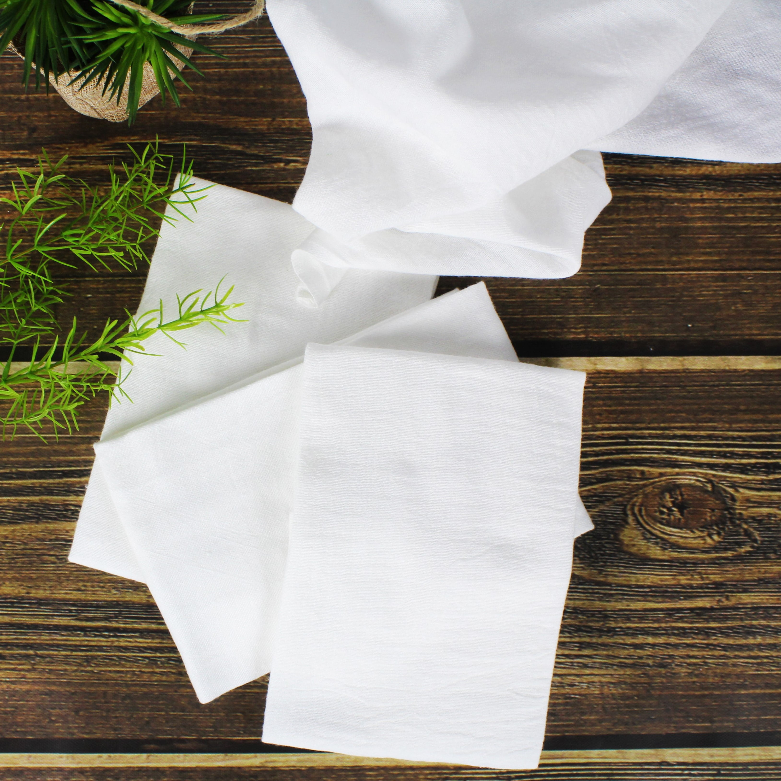 Mainstays Single Flour Sack Kitchen Towel, White